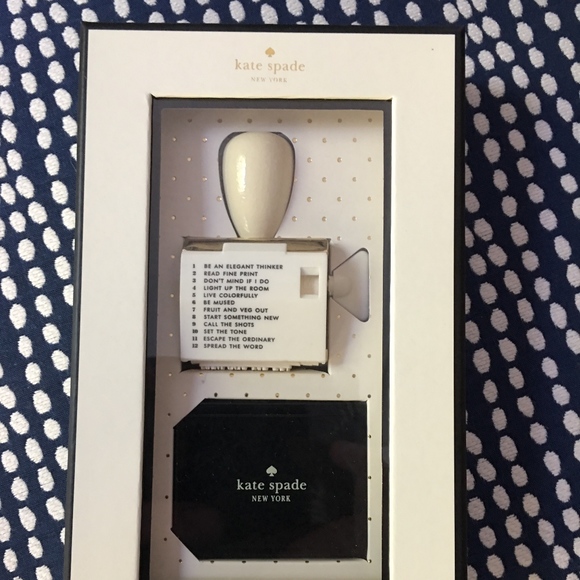 kate spade Accessories - DONATED! Kate Spade Rotating Stamp & Pad GIFT SET! NIB!